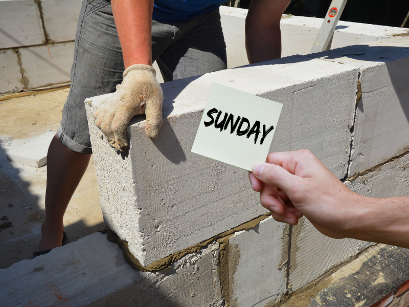 Can builders work on a sunday